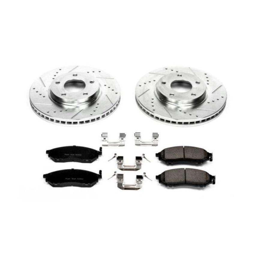 PowerStop K152 Z23 Daily Driver Carbon-Fiber Ceramic Brake Pad and Drilled & Slotted Rotor Kit