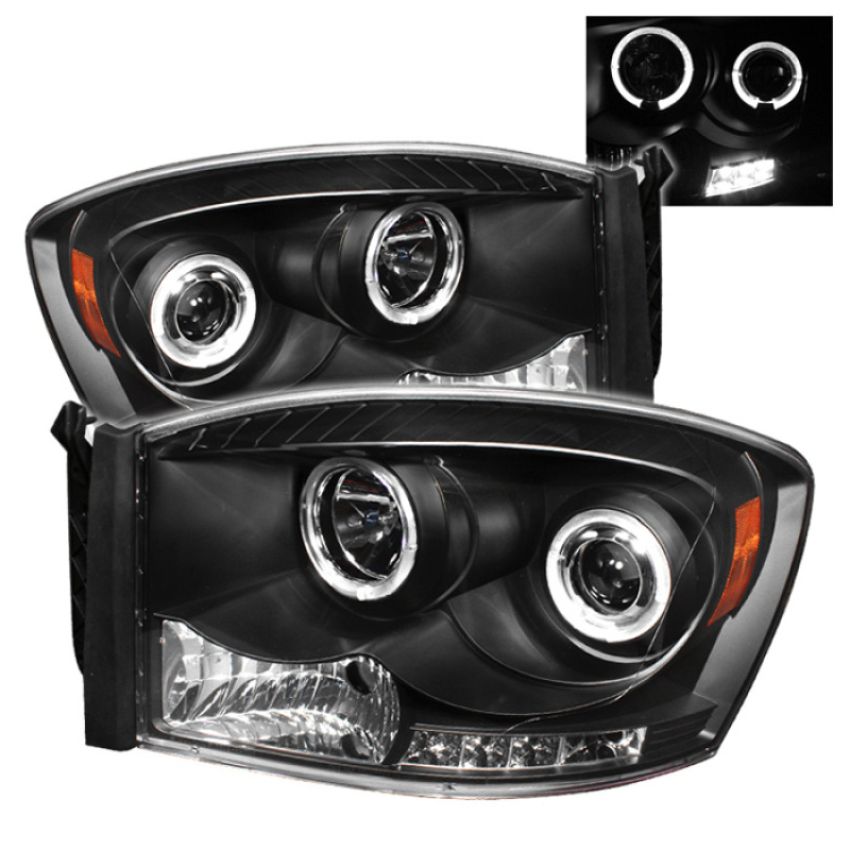 SPYDER 5010001 Projector Headlights - LED Halo - Black