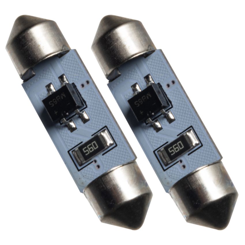 Oracle Lighting 5205-001 37mm 4 LED 3-Chip Festoon Bulbs, Cool White, Pair