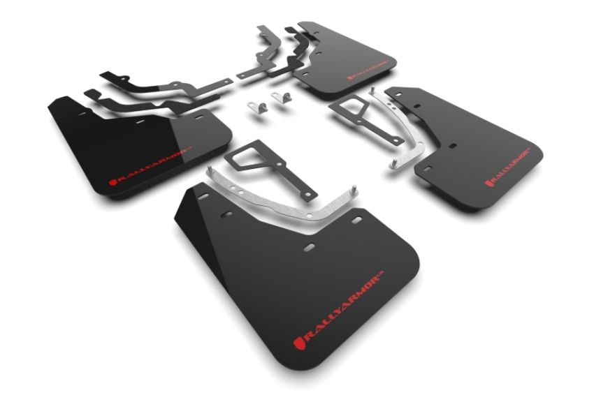 Rally Armor MF117-UR-BLK-RD Black Mud Flap/Red Logo