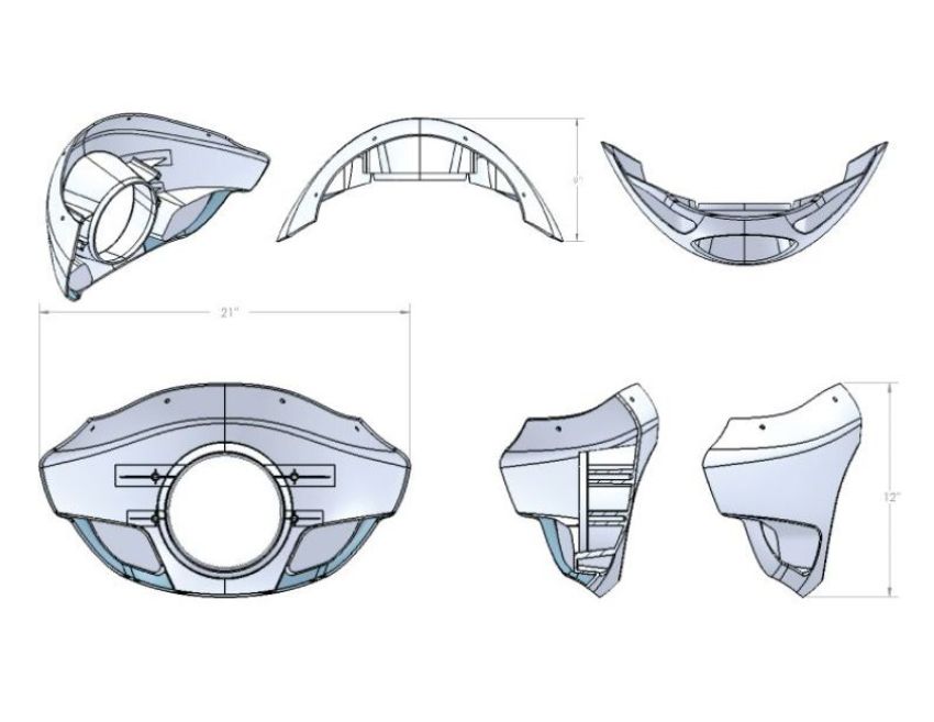 Burly Brand B10-2002 Touring Sport Fairing Standard