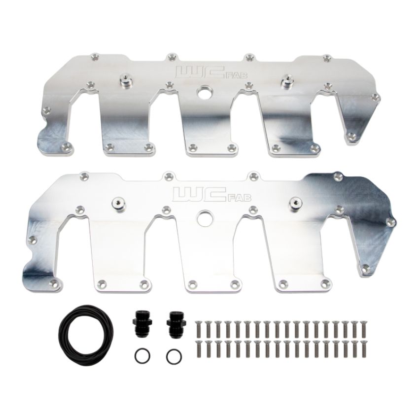 Wehrli WCF100416-RAW 11-16 Chevrolet 6.6L Duramax LML Billet Upper Valve Cover Set - Raw Aluminum