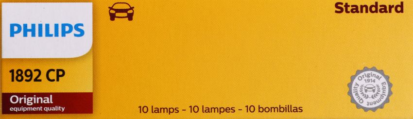 Philips 1892CP Philips Standard Miniature 1892 Pack of 10