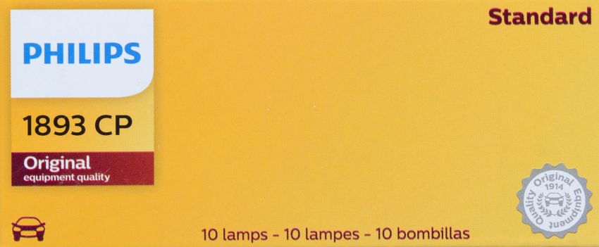 Philips 1893CP Philips Standard Miniature 1893 Pack of 10