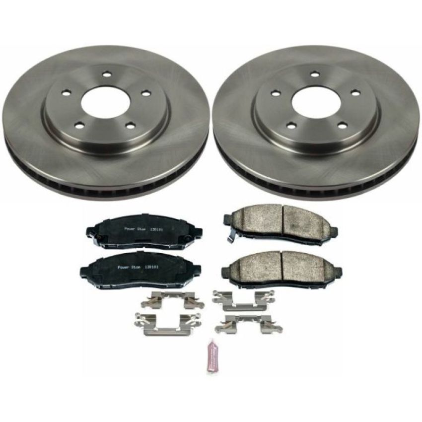 PowerStop KOE6492 OE Stock Replacement Low-Dust Ceramic Brake Pad and Rotor Kit