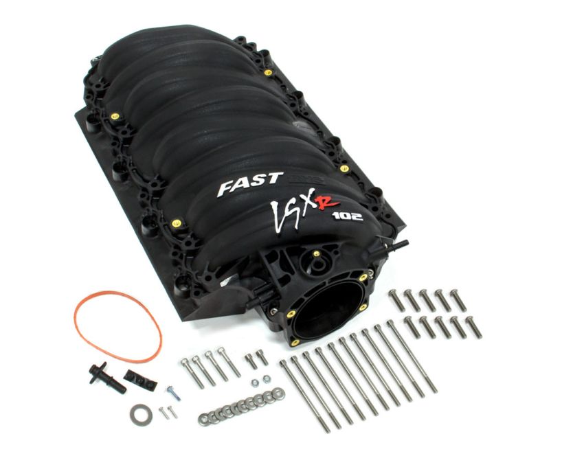 FAST LSXR Manifold 102MM Rect Port - Black