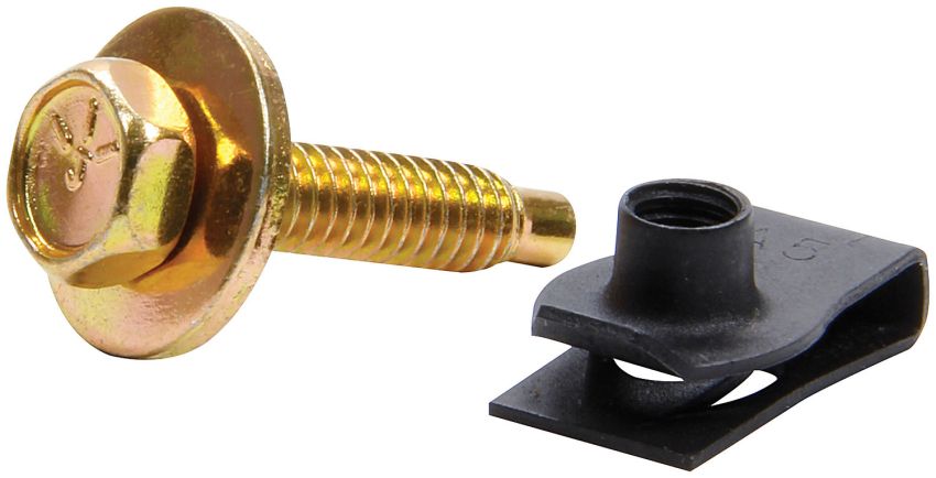 ALLSTAR PERFORMANCE ALL18559-50 Body Bolt Kit w/ Clips 50pk Gold