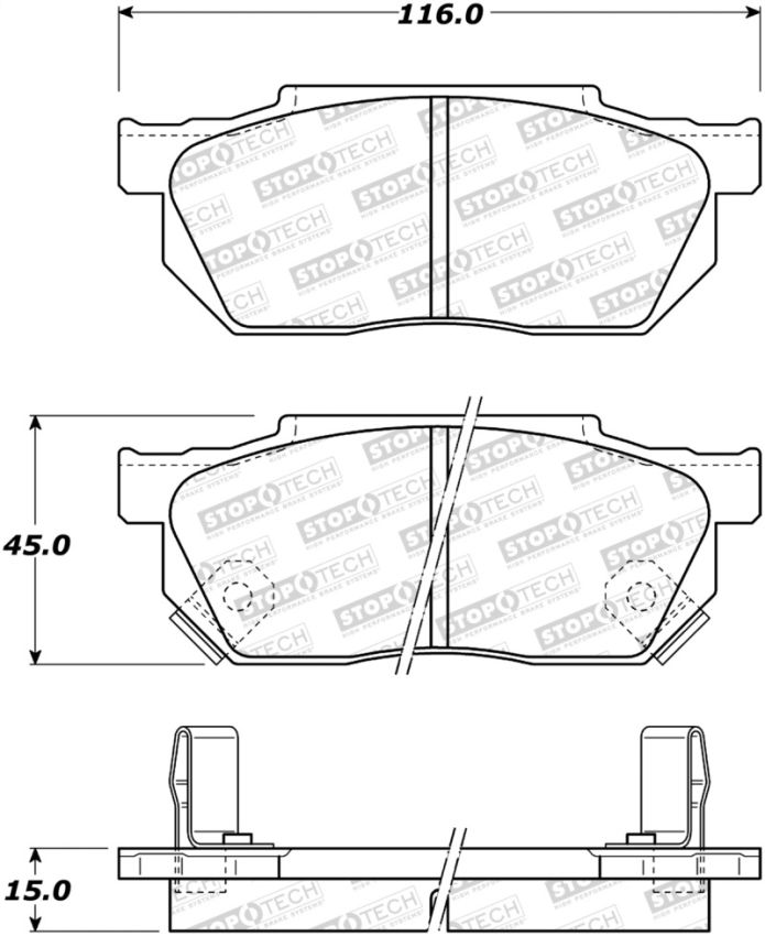 Stoptech 308.02560 Street Brake Pads