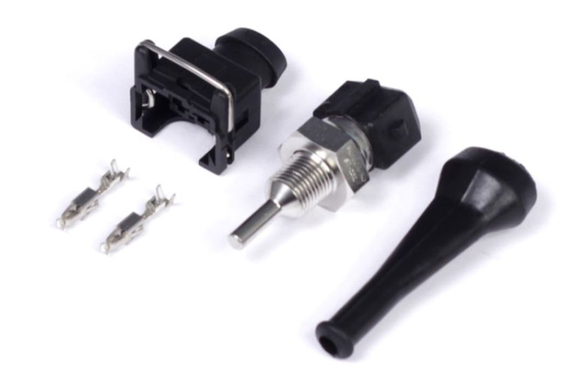 Haltech HT-010306 Oil Temperature Sensor High Range 150 Deg C 1/8 NPT Thread w/Bosch EV1 Plug & Pins