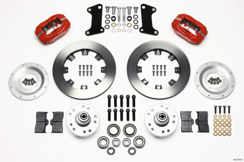 Wilwood 140-7675-R Forged Dynalite Front Kit 12.19in Red 67-69 Camaro 64-72 Nova Chevelle