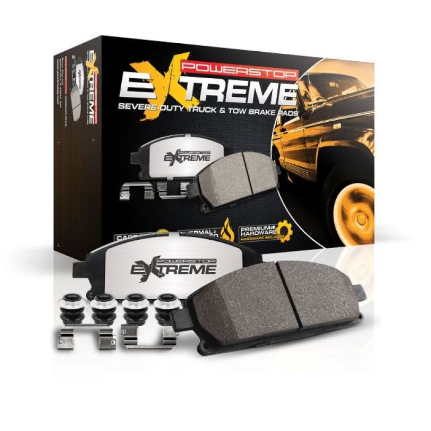 PowerStop Z36-950 PowerStop - Z36 Truck and SUV Carbon-Fiber Ceramic Brake Pads with Hardware Kit