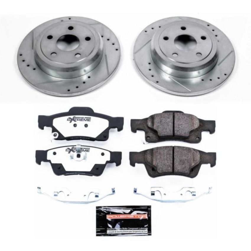 PowerStop K5950-36 Z36 Truck and SUV Carbon-Fiber Ceramic Brake Pad and Drilled & Slotted Rotor Kit
