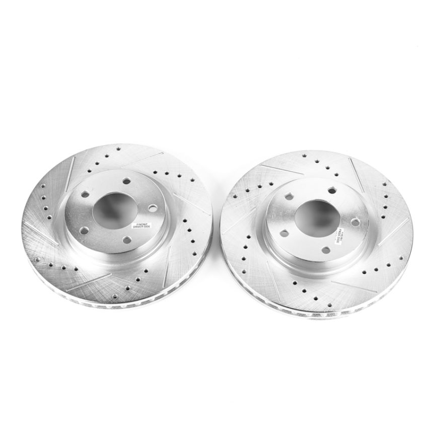 PowerStop JBR1558XPR PowerStop Evolution Performance Drilled, Slotted & Plated Brake Rotor Pair