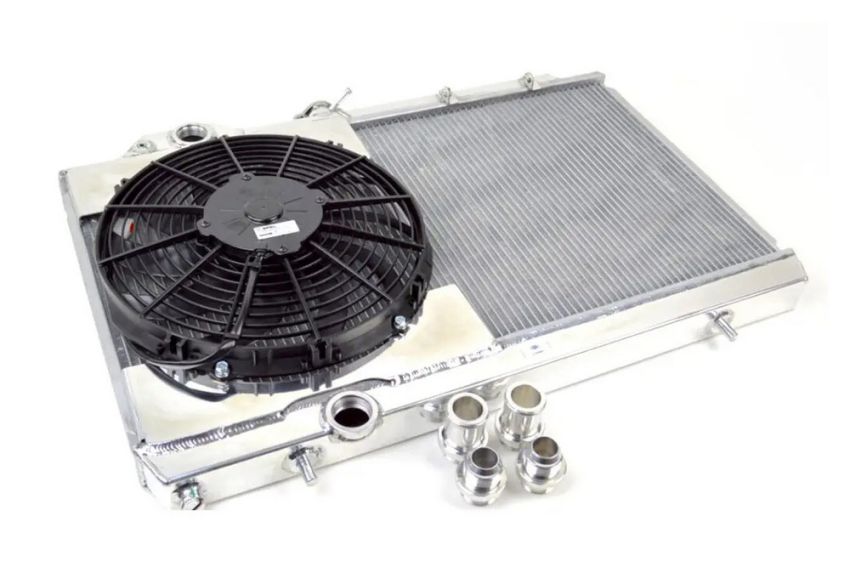CSF 7075 Mitsubishi Evo 4/5/6/7/8/9 Full Size Slim All-Aluminum Radiator w/ 12in SPAL Fan