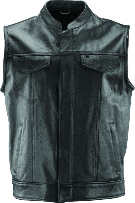 Kuryakyn 094399 Leather By River Road Vandal Club Vest Black - Medium