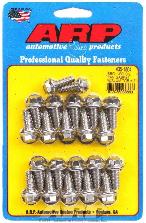 ARP ARP435-1804 BBC S/S Oil Pan Bolt Kit 6pt.