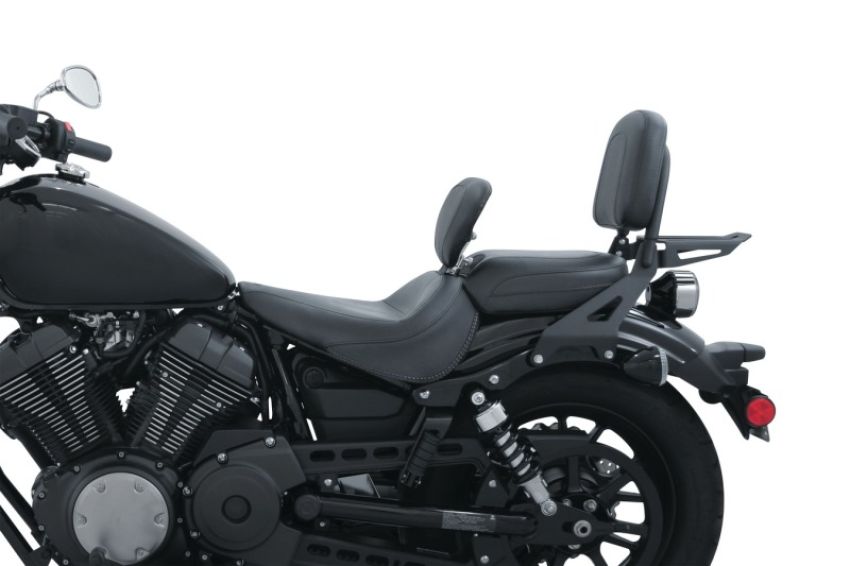 Mustang Motorcycle 79832 Mustang 14-21 Yamaha Bolt Standard Touring Solo Seat w/ Driver Backrest - Black