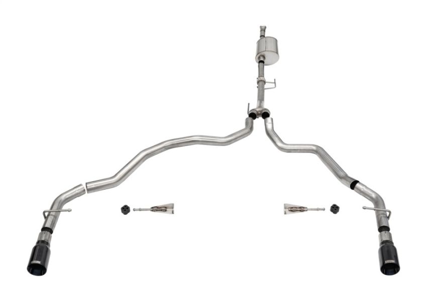 CORSA Performance 21167BLK Corsa 2021-2024 Ford F-150 SuperCab/6.5in Bed 3.5L V6 Sport Cat-Back Dual Rear Exit-Black PVD