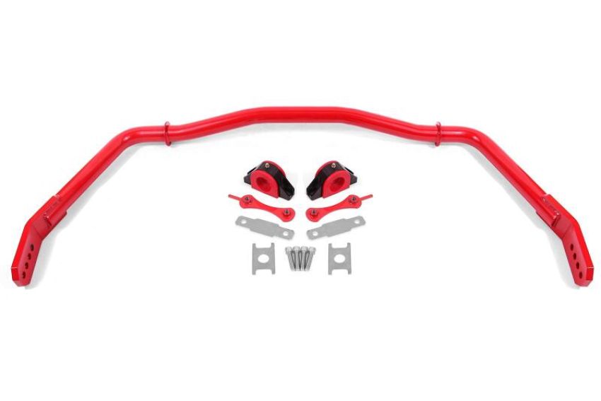 BMR Suspension SB754R BMR 05-14 Ford Mustang Front Hollow 38mm Sway Bar Kit w/ Bushings - Red