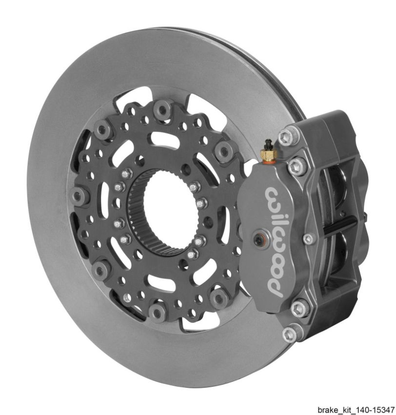 Wilwood 140-15347 Billet Narrow Dynalite Radial Mount Rear Inboard Sprint Kit 12.19in Plain Face Iron Rotor