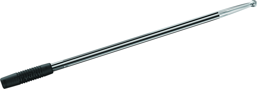 Kuryakyn 862 Billet Antenna Round/Grooved Black & Raw