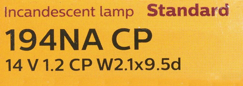 Philips 194NACP Philips Standard Miniature 194NA Pack of 10