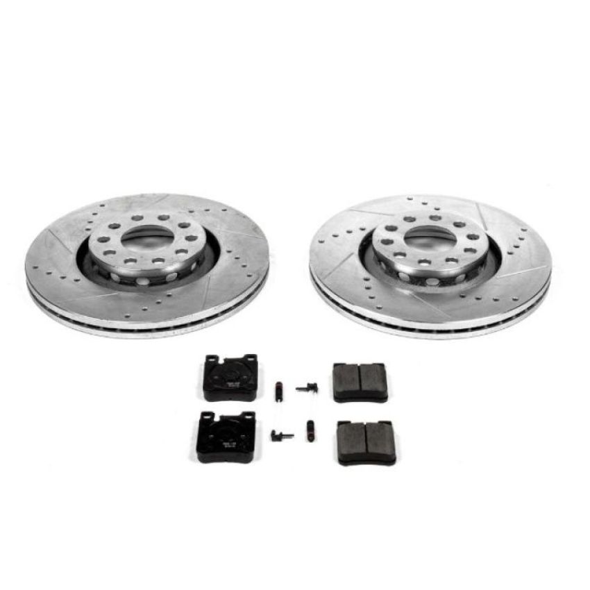 PowerStop K624 Z23 Daily Driver Carbon-Fiber Ceramic Brake Pad and Drilled & Slotted Rotor Kit