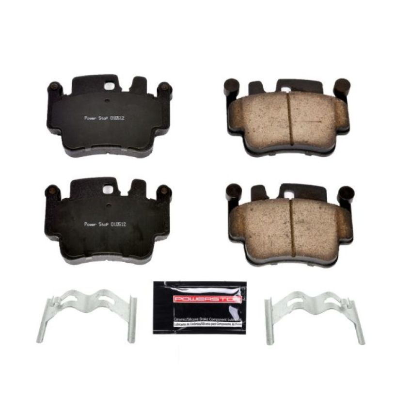 PowerStop Z23-917 PowerStop - Z23 Daily Driver Carbon-Fiber Ceramic Brake Pads with Hardware Kit