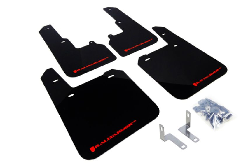 Rally Armor MF36-UR-BLK/RD Black Mud Flap/Red Logo