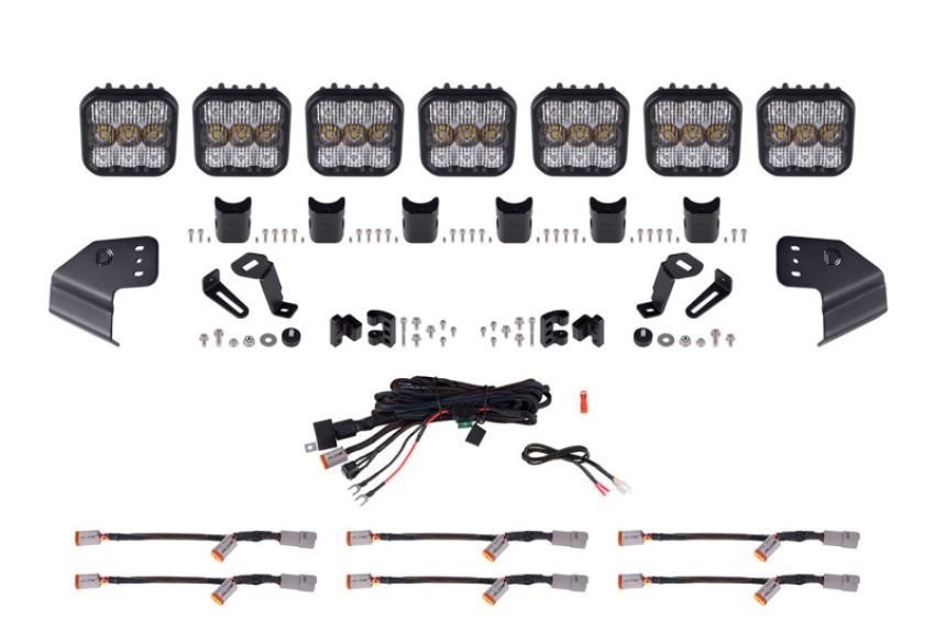 Diode Dynamics DD7232 Bronco SS5 Sport CrossLink Windshield - White Combo Lightbar Kit