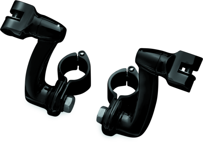 Kuryakyn 7571 Longhorn Offset Peg Mounts With 1-1/4inch Clamp Black