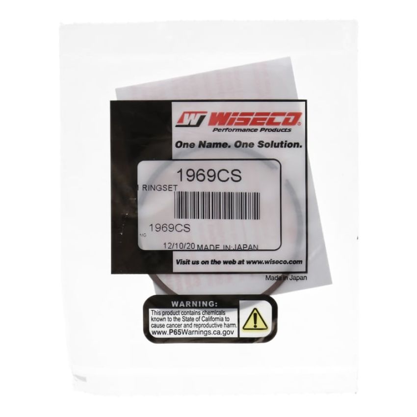 Wiseco 1969CS Wiseco Piston Ring Set, 2 Cycle, 50.00 MM Bore