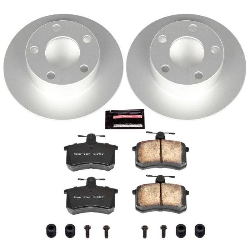 PowerStop CRK514 Genuine Geomet Coated Rotor and Carbon-Fiber Ceramic Brake Pad Kit