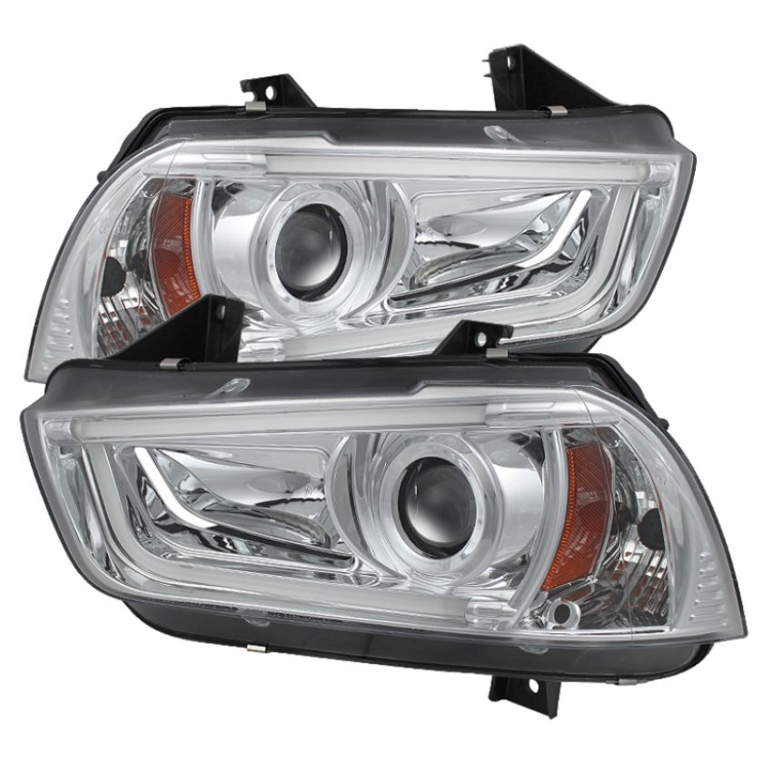 SPYDER 5074218 Projector Headlights - Light Tube - DRL - Chrome