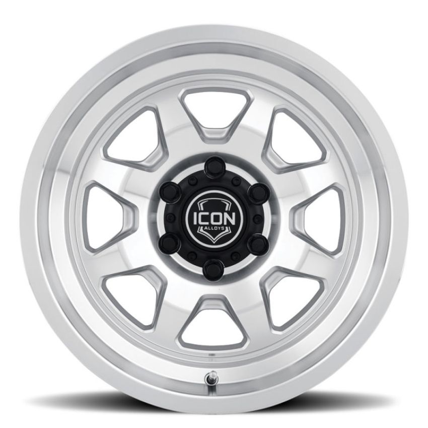 ICON 8117856547SM Nuevo 17 X 8.5 5 X 4.5 0mm Offset 4.75in BS Silver Machined