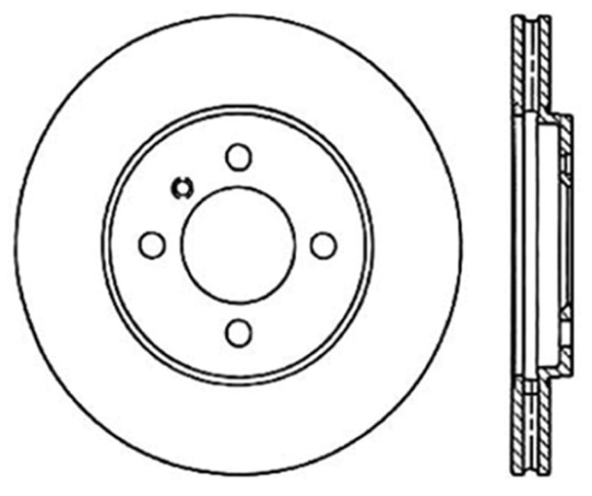 Stoptech 126.34018CSL 84-91 BMW 3-Series Cryo Slotted Front Left Sport Brake Rotor