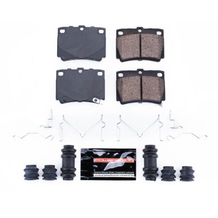 PowerStop Z23-733 PowerStop - Z23 Daily Driver Carbon-Fiber Ceramic Brake Pads with Hardware Kit