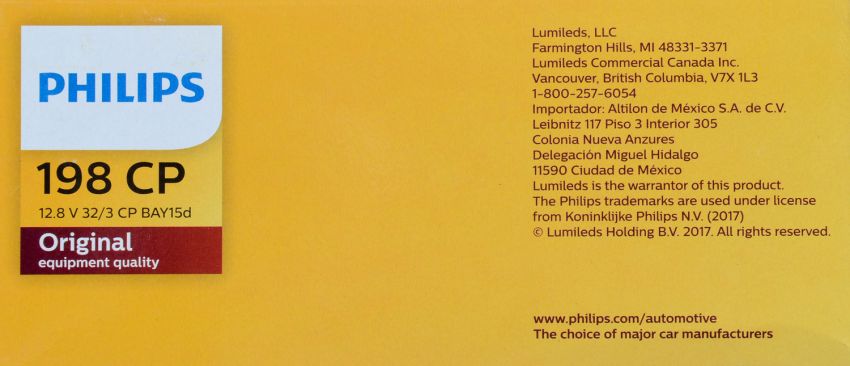 Philips 198CP Philips Standard Miniature 198 Pack of 10