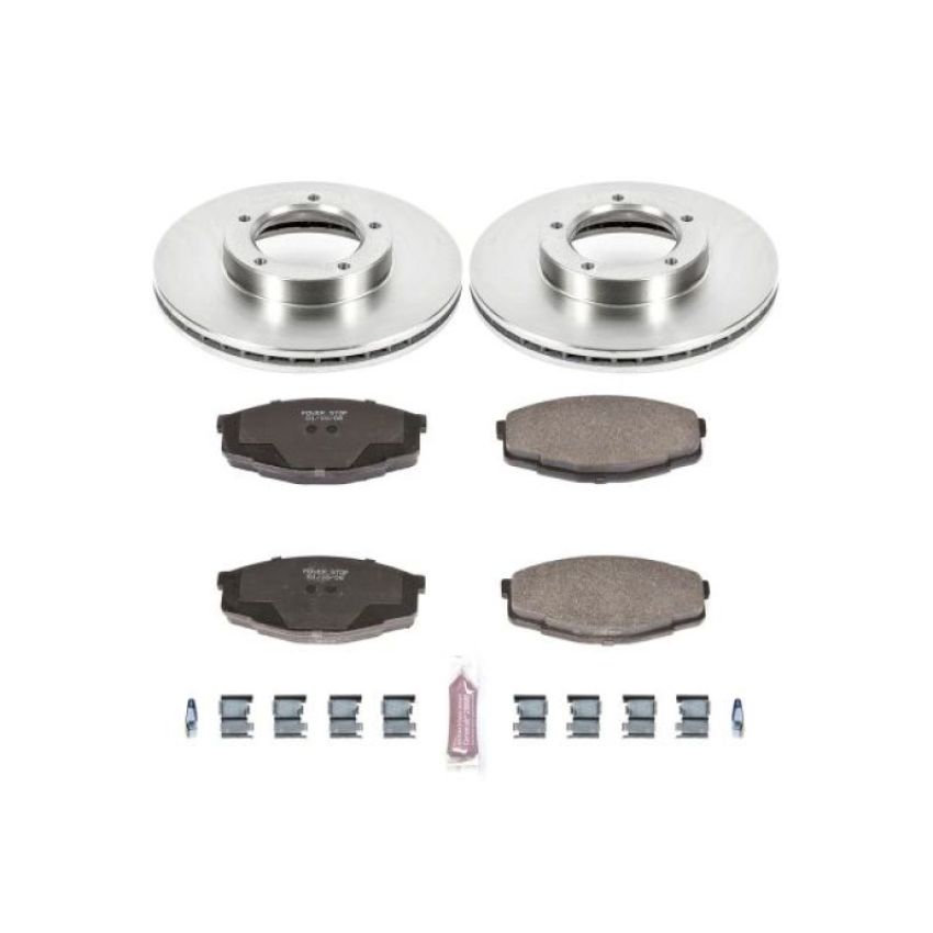 PowerStop KOE7065 OE Stock Replacement Low-Dust Ceramic Brake Pad and Rotor Kit