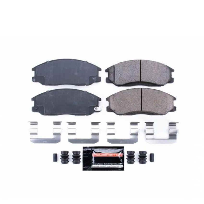 PowerStop Z23-864 PowerStop - Z23 Daily Driver Carbon-Fiber Ceramic Brake Pads with Hardware Kit