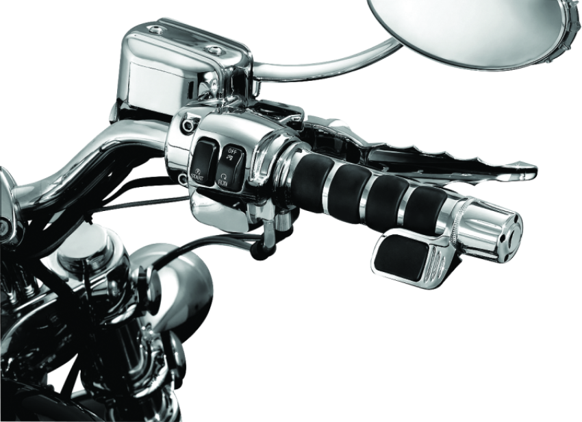 Kuryakyn 6342 Premium ISO Grip With Throttle Boss Dual Cable Chrome