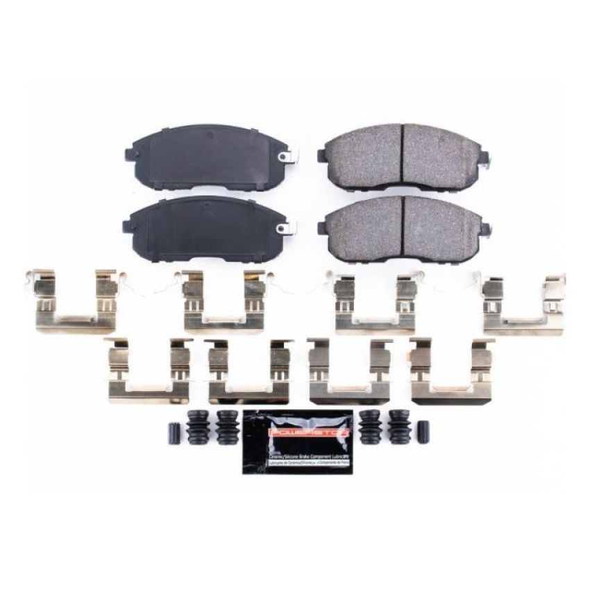PowerStop Z23-815A PowerStop - Z23 Daily Driver Carbon-Fiber Ceramic Brake Pads with Hardware Kit