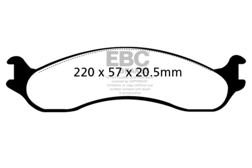 EBC Brakes DP61266 6000 Series Greenstuff Truck/SUV Brakes Disc Pads