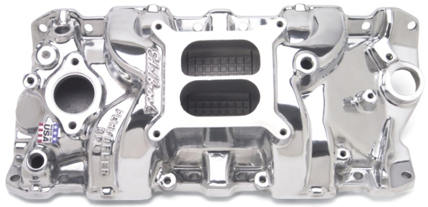 Edelbrock 71011 Perf RPM Manifold Polished