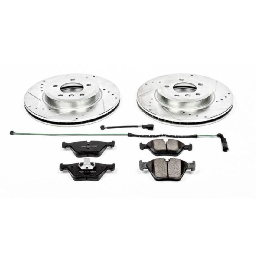 PowerStop K933 Z23 Daily Driver Carbon-Fiber Ceramic Brake Pad and Drilled & Slotted Rotor Kit