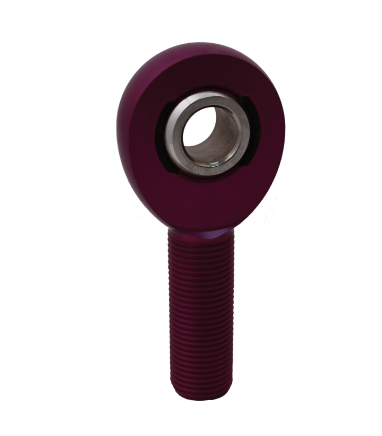 QA1 AML8-10PU A Series Endura Rod End - Male/Left Hand - .5in Bore x 5/8-18 - Purple Aluminum