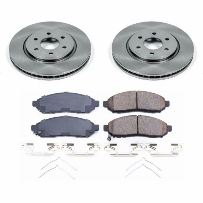 PowerStop KOE8325 OE Stock Replacement Low-Dust Ceramic Brake Pad and Rotor Kit