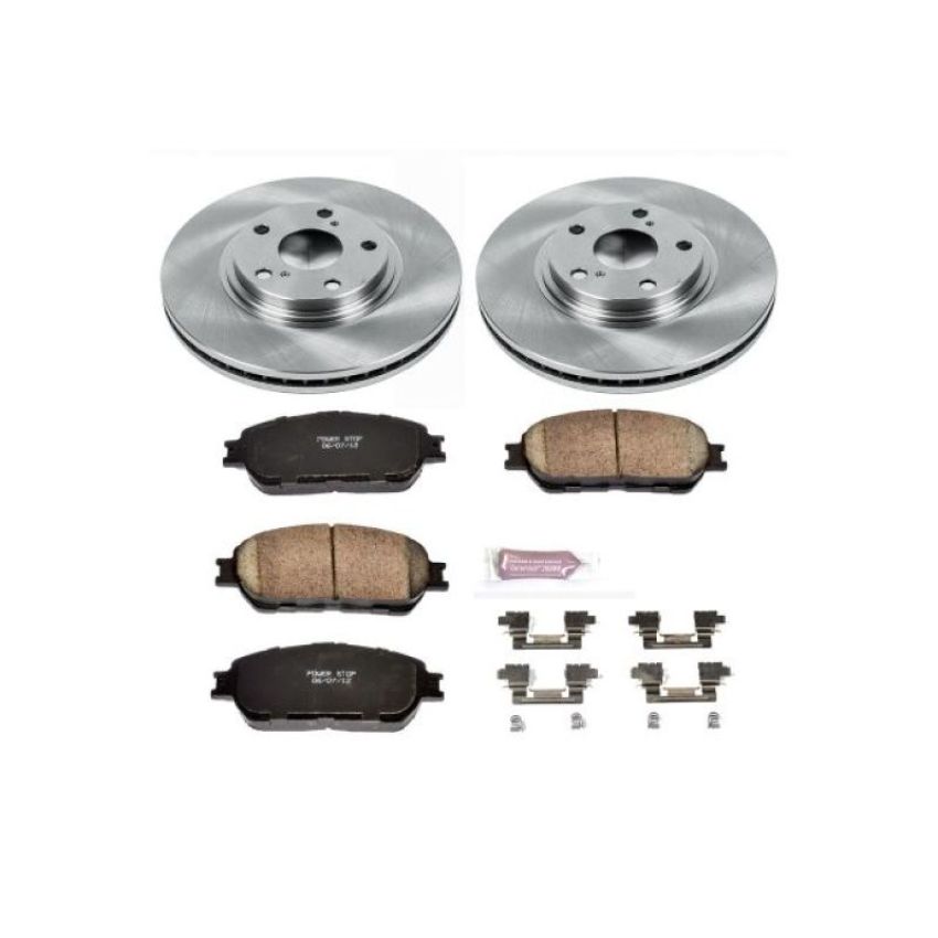 PowerStop KOE1141 OE Stock Replacement Low-Dust Ceramic Brake Pad and Rotor Kit