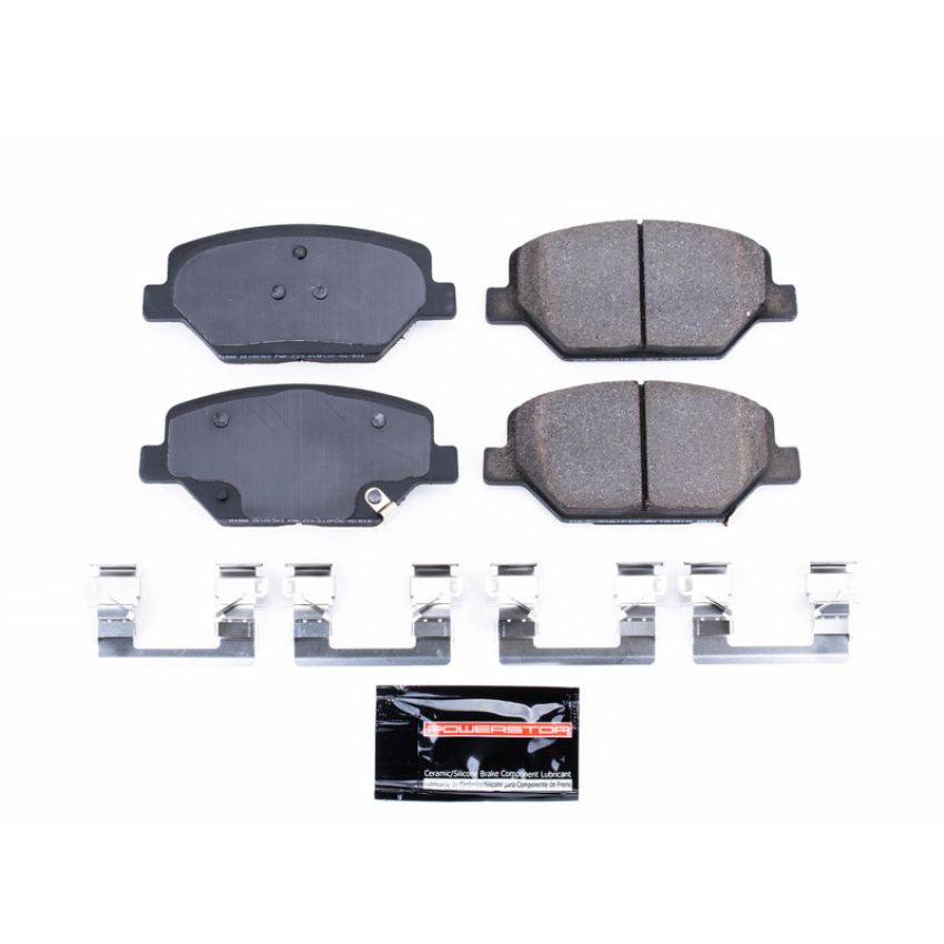PowerStop Z23-1886 PowerStop - Z23 Daily Driver Carbon-Fiber Ceramic Brake Pads with Hardware Kit