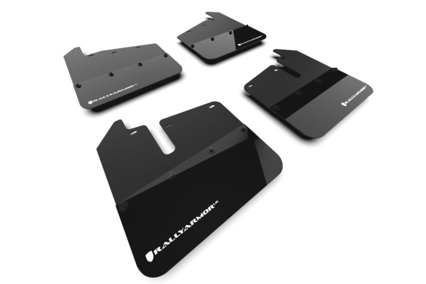 Rally Armor MF131-BLK-WH Black Mud Flap/White Logo